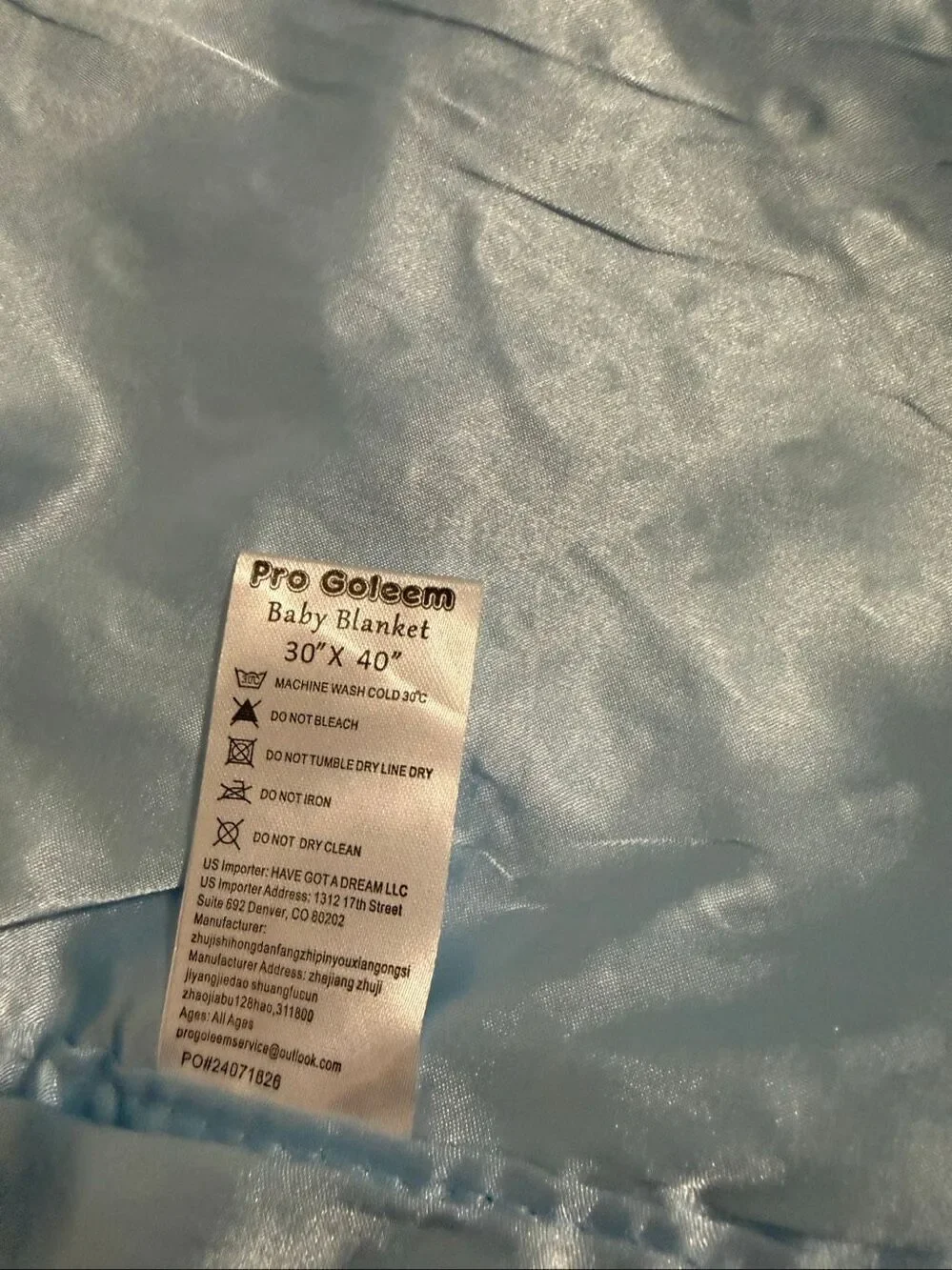 Pro Goleem Baby Soft Minky Dot Blanket with Silky Satin Backing